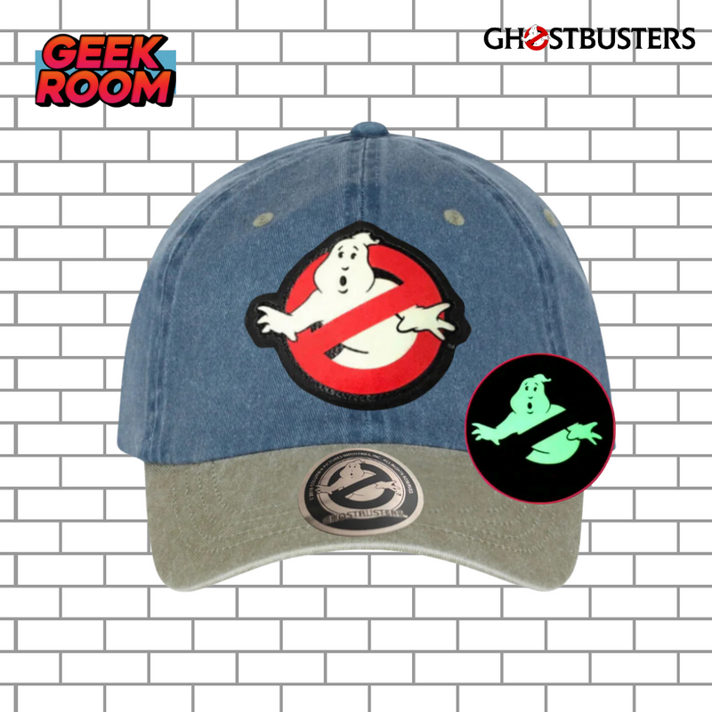 Ghostbusters Glow in the Dark Logo Blue/Beige Vintage