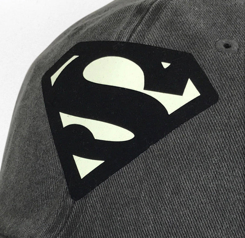 DC Comics Superman “Glow in the Dark Logo” Grey Vintage