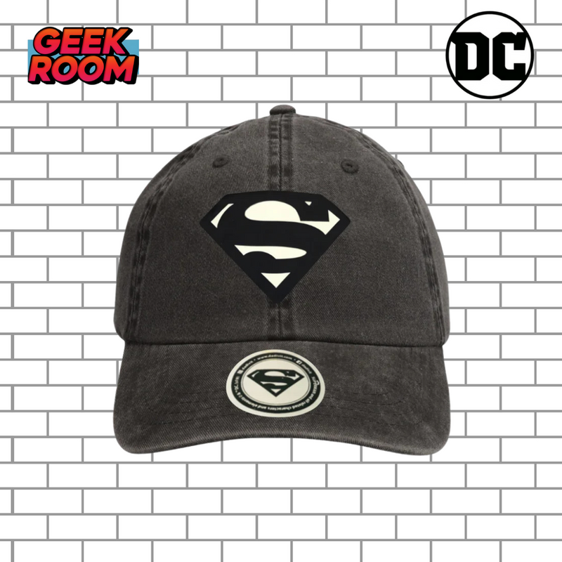 DC Comics Superman “Glow in the Dark Logo” Grey Vintage