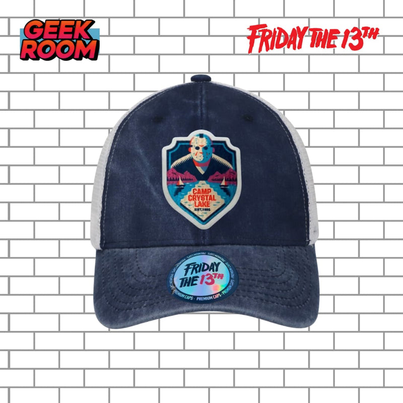 Friday the 13th “Camp Crystal Lake Est. 1935” Blue & White Trucker