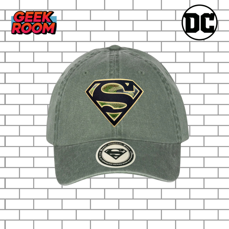 DC Comics Superman “Camo Logo” Green Vintage