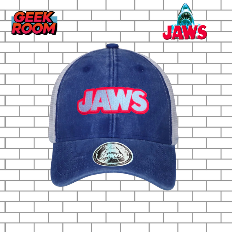 Jaws “Classic Logo” Blue & White Trucker