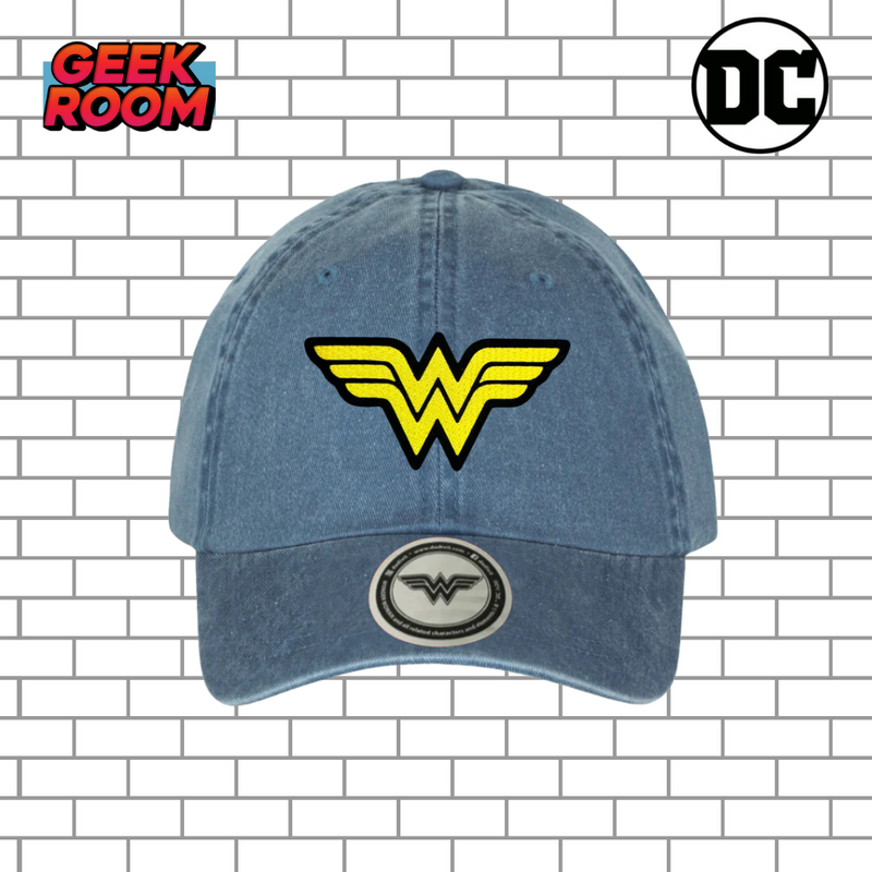 DC Comics Wonder Woman “Classic Logo” Blue Vintage