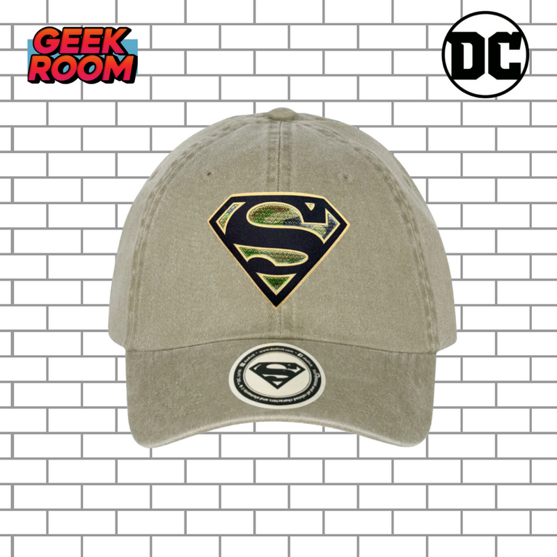 DC Comics Superman “Camo Logo” Beige Vintage