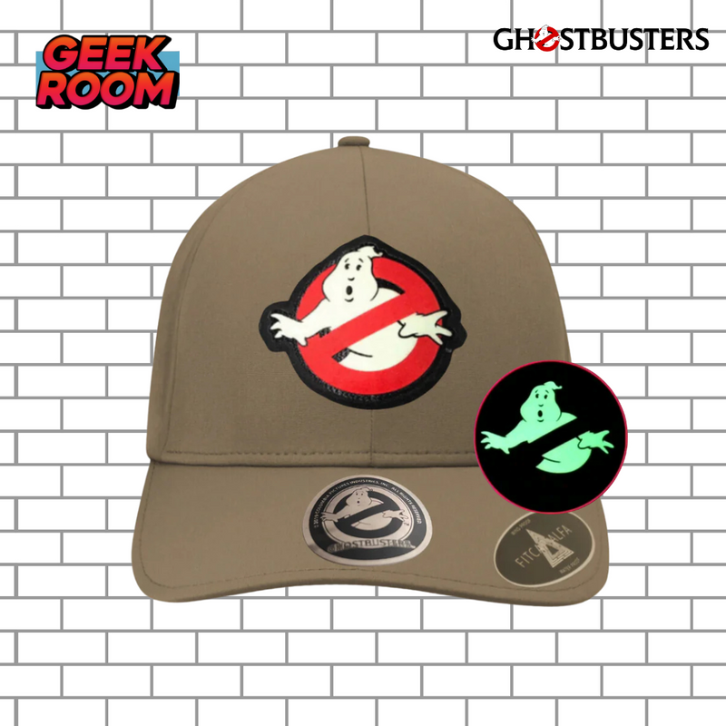 Ghostbusters Logo Glow in the Dark Alpha Premium Flex Fit Beige