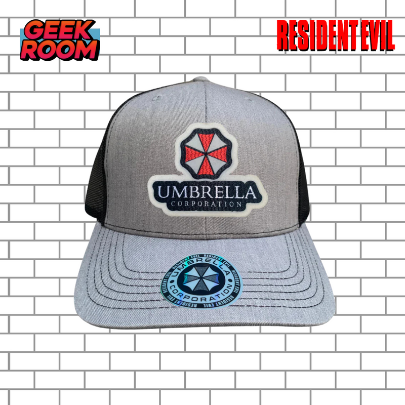 Resident Evil “Umbrella Corporation” Light Grey & Black Premium Trucker