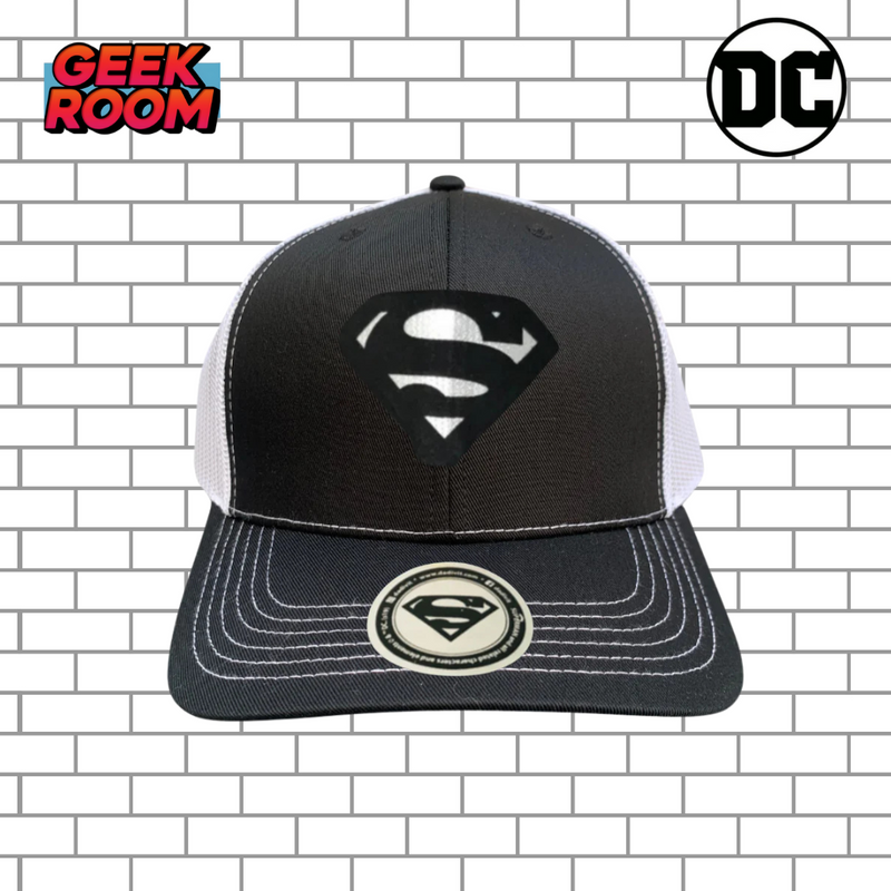 DC Comics Superman “B&W Logo” Black & White Premium Trucker