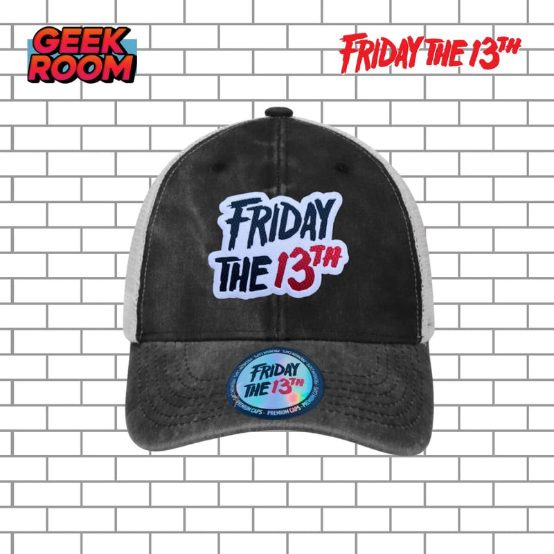 Friday the 13th “Classic Logo” Grey & White Trucker