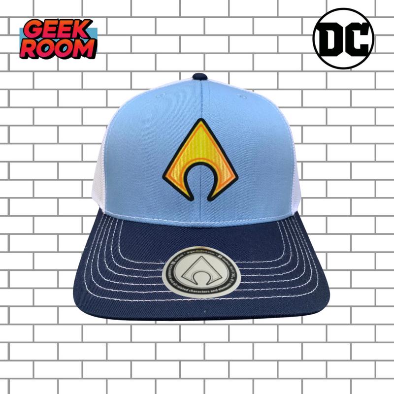 Dc Comics Aquaman “Classic Logo” Tricolor Premium Trucker