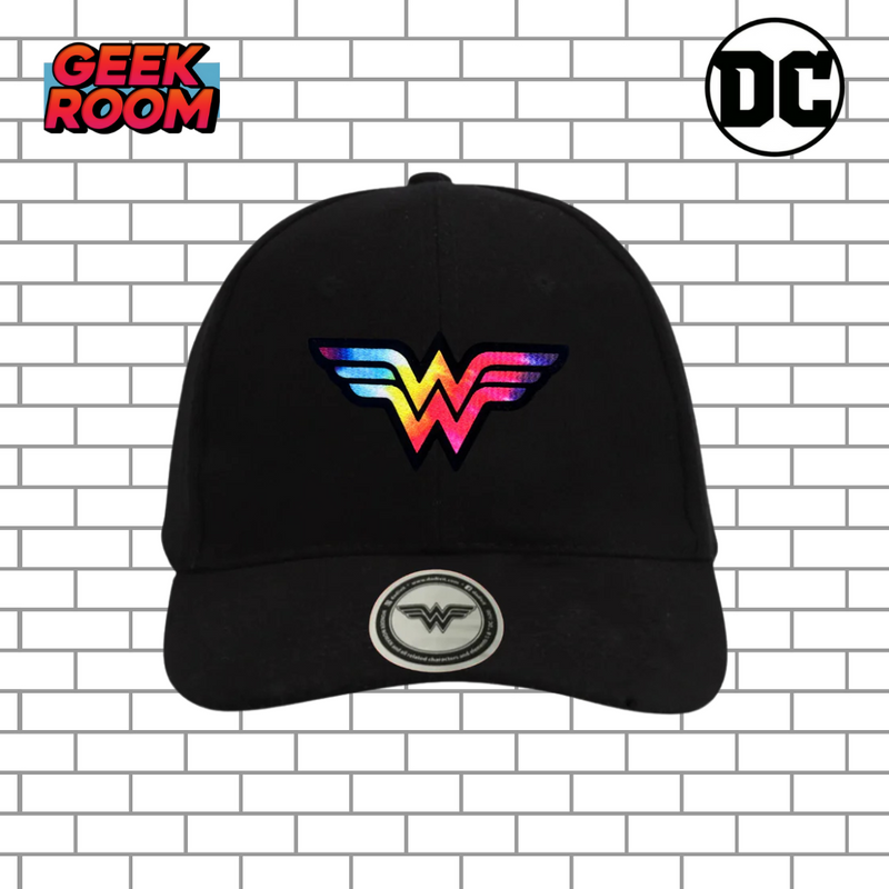 DC Comics Wonder Woman “Multicolor Logo” Black