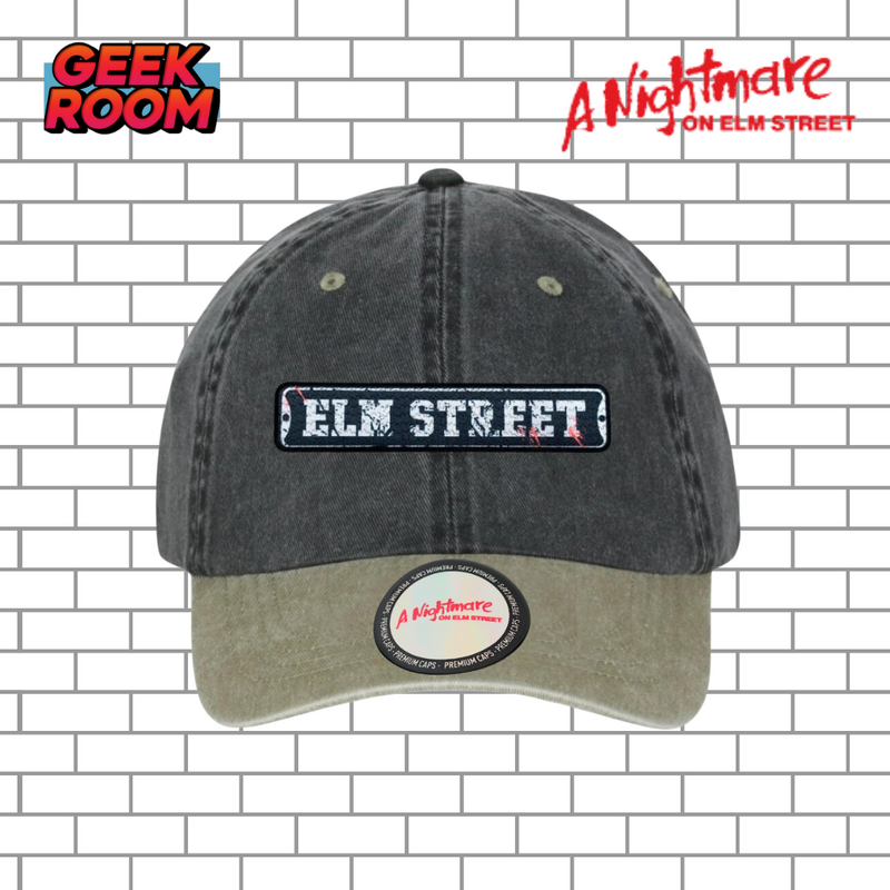 A Nightmare on Elm Street “Street Sign” Grey/Beige Vintage