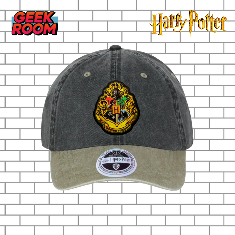 Harry Potter “Hogwarts School of Witchcraft and Wizardry Crest” Grey/Beige Vintage