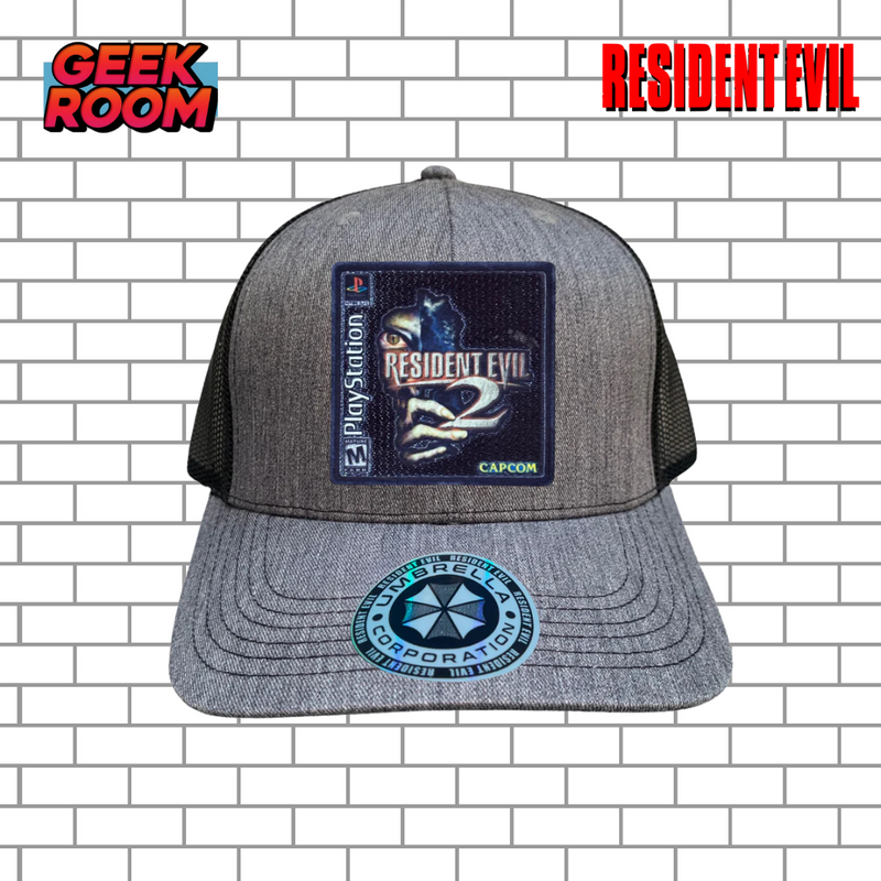 Resident Evil “RE2 Game Cover” Grey & Black Premium Trucker