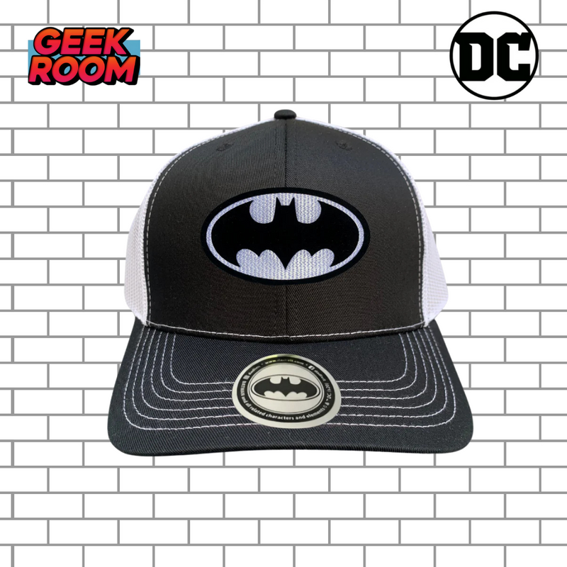 DC Comics Batman “B&W Logo” Black & White Premium Trucker