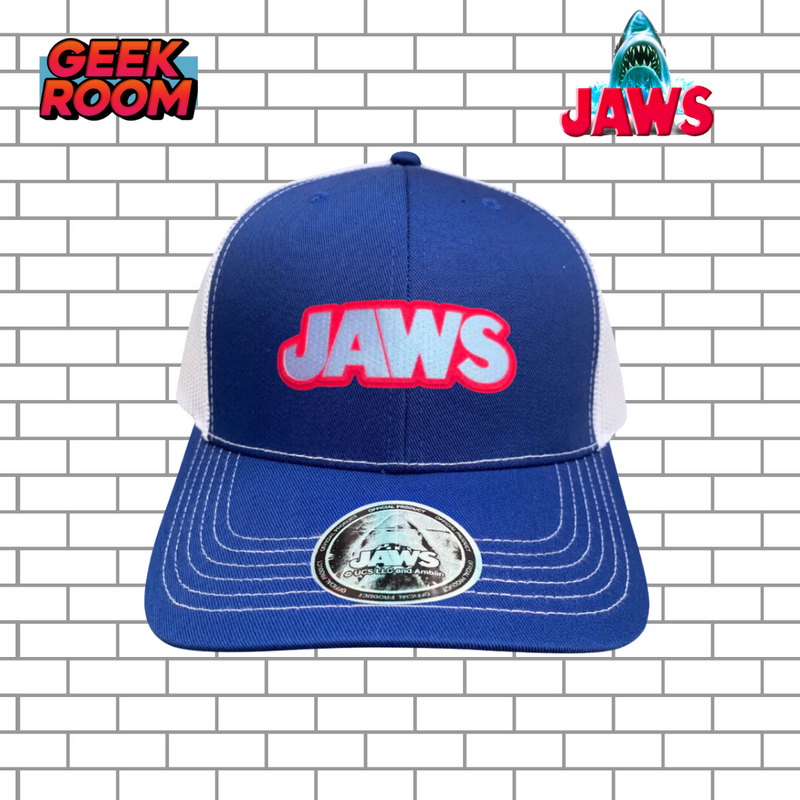 Jaws “Classic Logo” Blue & White Premium Trucker