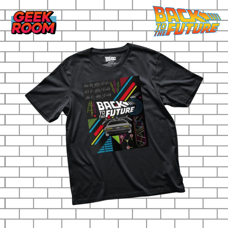 Back to the Future “Time Traveler’s Guide” Black Tee