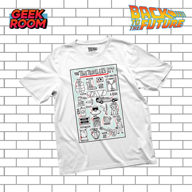 Back to the Future “Time Traveler’s Kit” White Tee