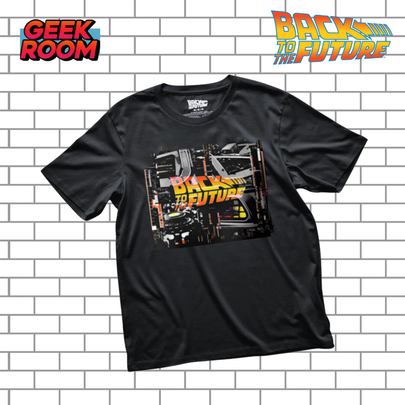 Back to the Future “Time Travel” Black Tee