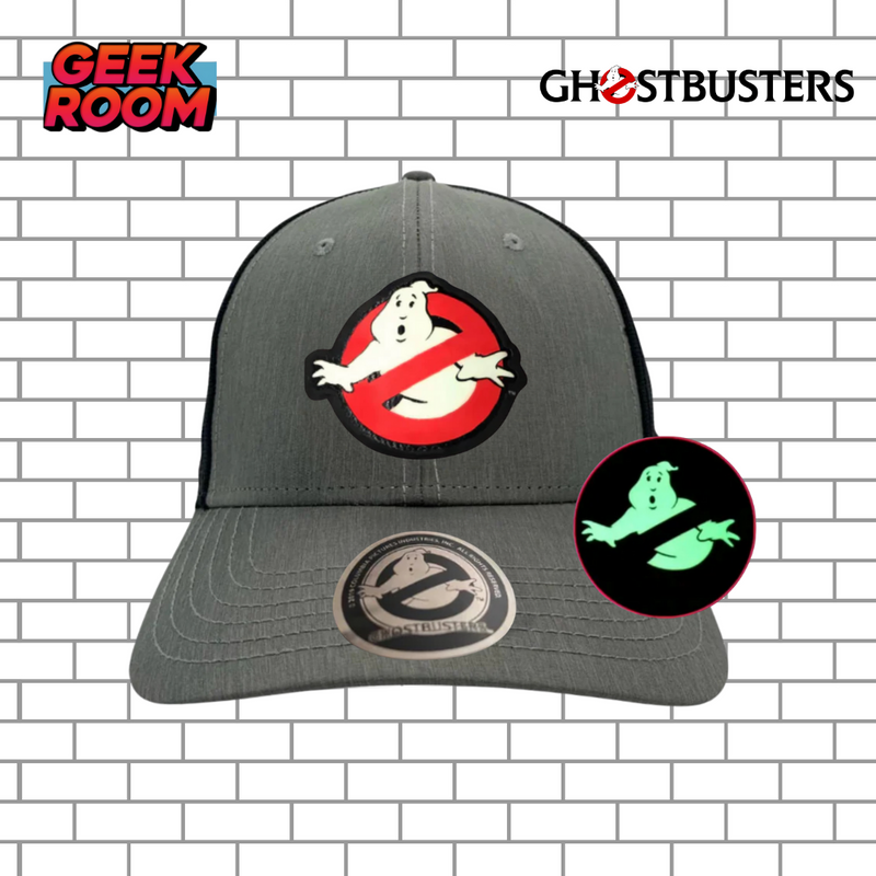 Ghostbusters “Classic Logo” Glow in the Dark Grey/Black Flex Fit Premium