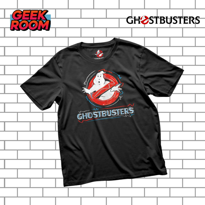 Ghostbusters Logo “Colors” Black Tee