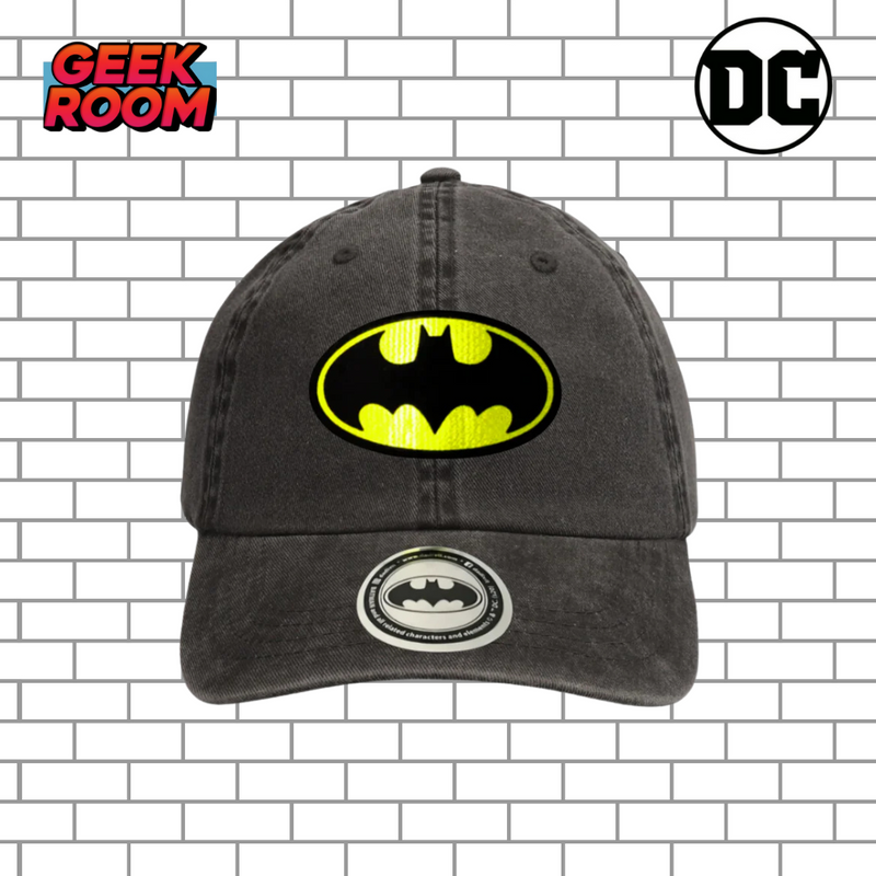 DC Comics Batman “Classic Logo” Grey Vintage