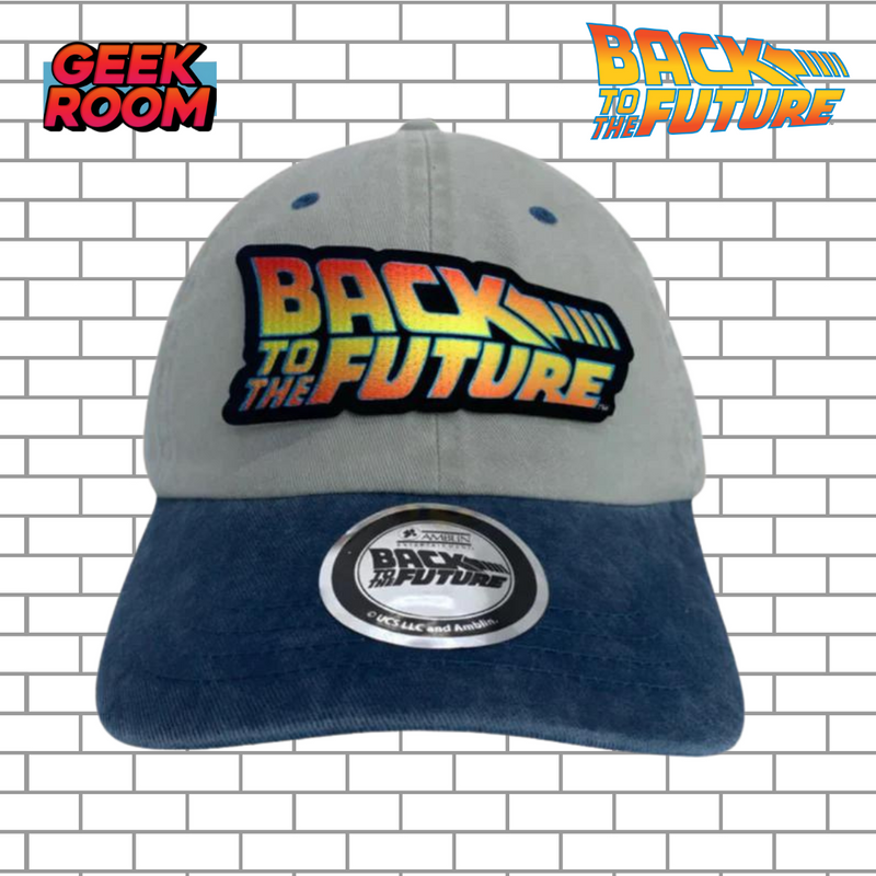 Back to the Future Logo Beige/Blue Vintage
